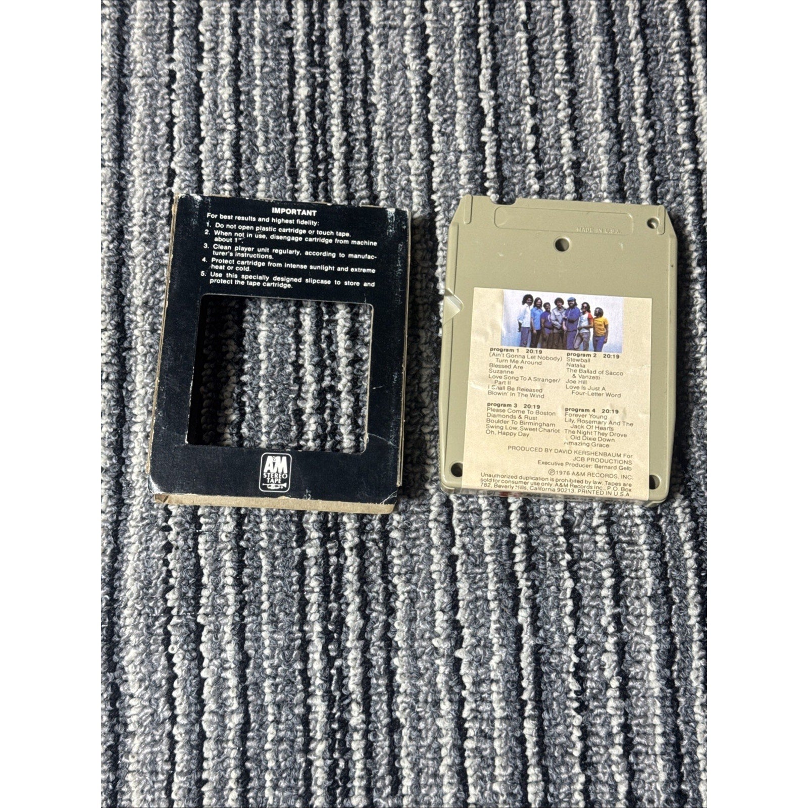 Joan Baez From Every Stage 1976 A&M 8 Track Tape w/ Original Sleeve Vintage