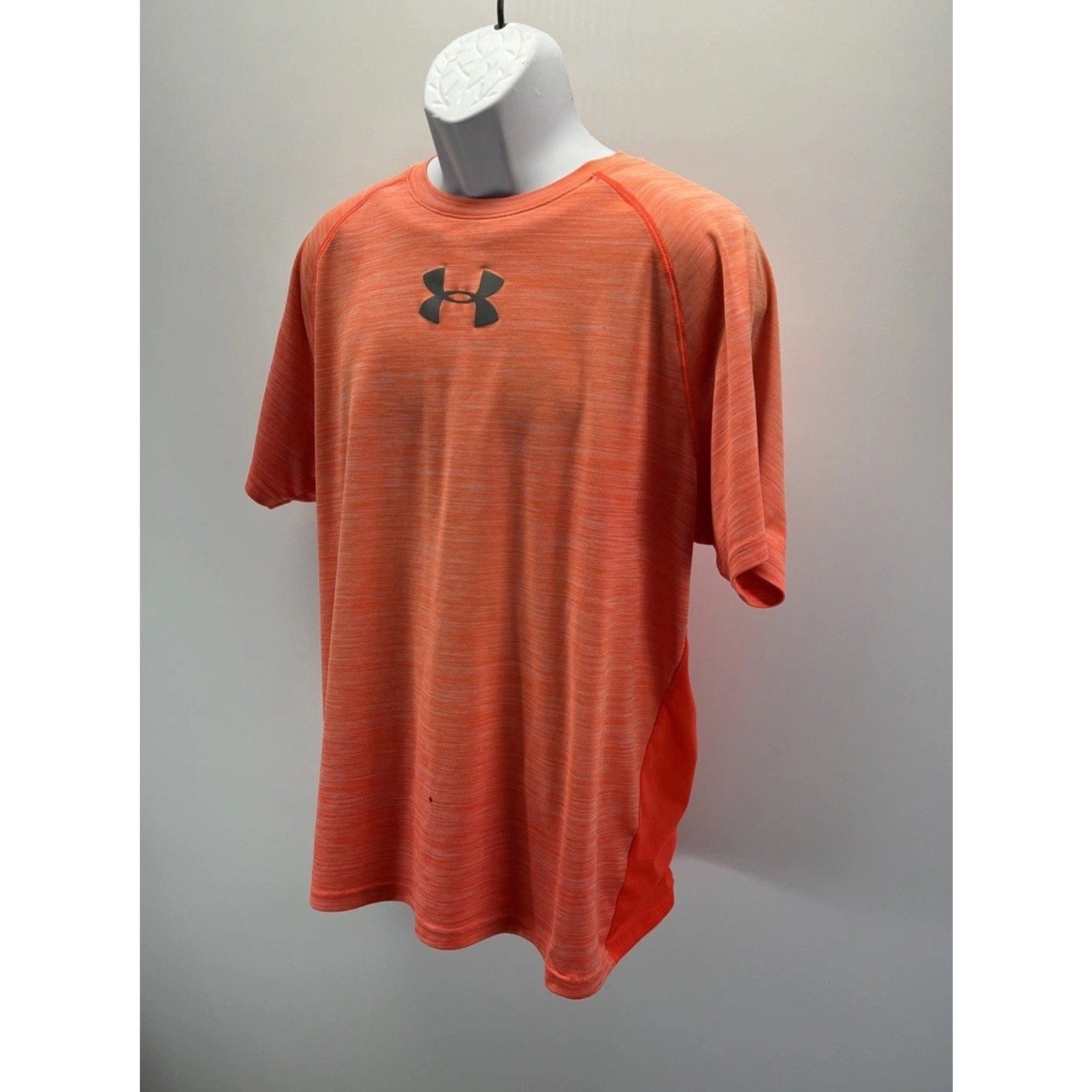 Under Armour Men's Fitted Heat Gear T Shirt Bright Tangerine Orange 2XL