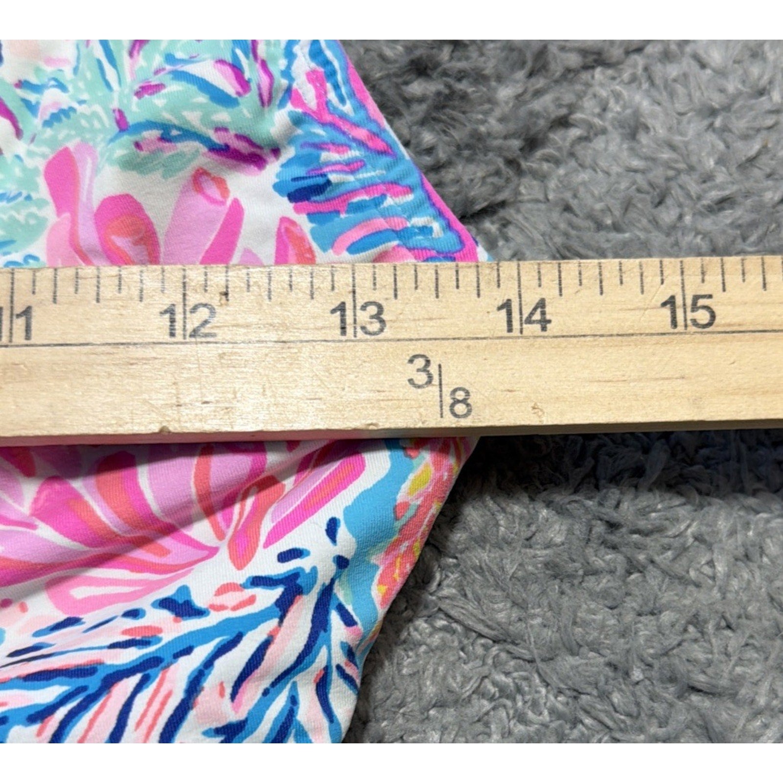 Lilly Pulitzer Tankini Top Womens 2 Pastel Coral Reef Print O Ring Swim Tank