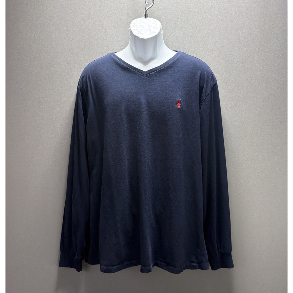 Polo Ralph Lauren Men's Long Sleeve V-Neck T-Shirt Size XL Blue