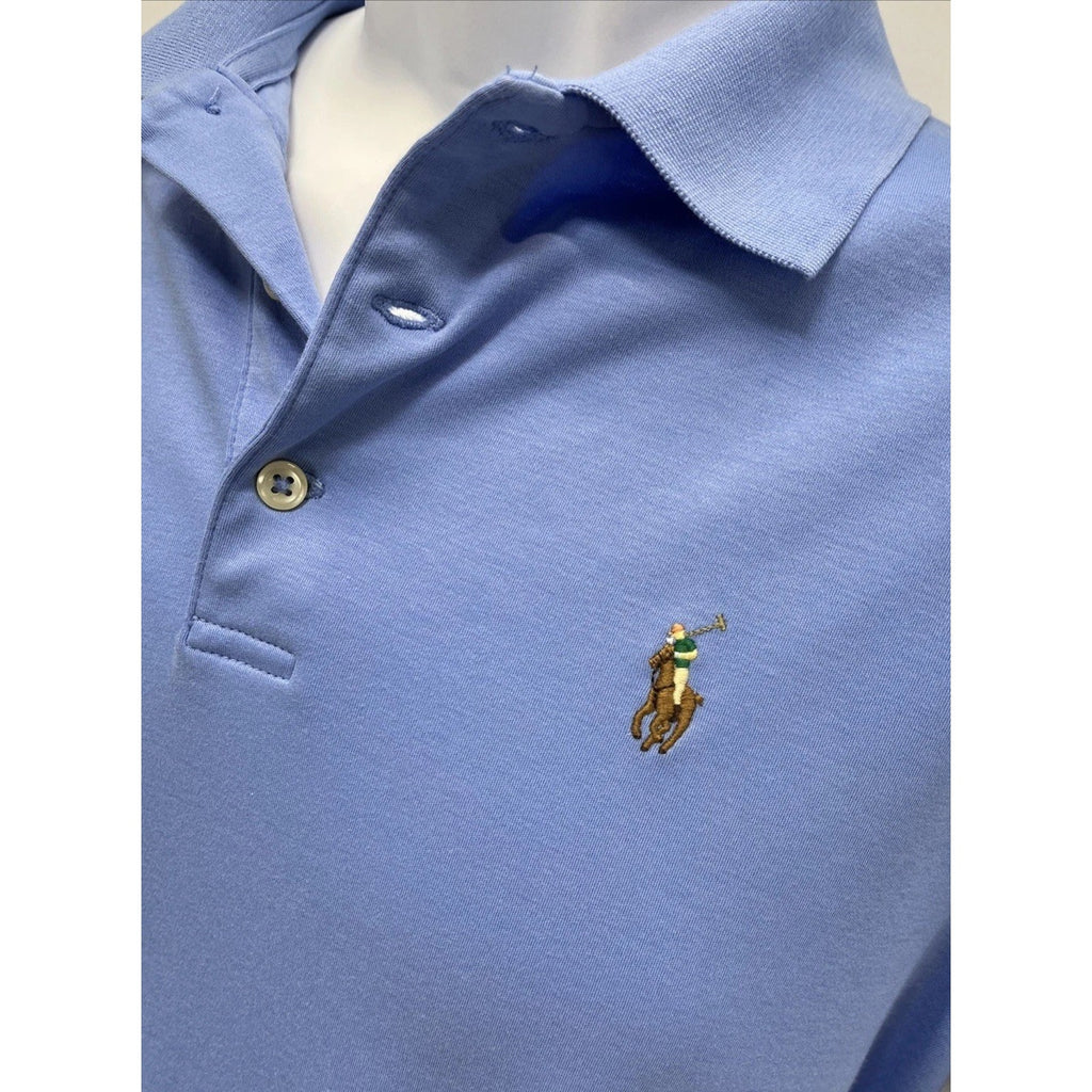 Polo Ralph Lauren Men's Blue Classic-Fit Soft Short-Sleeve Pony Logo Shirt S