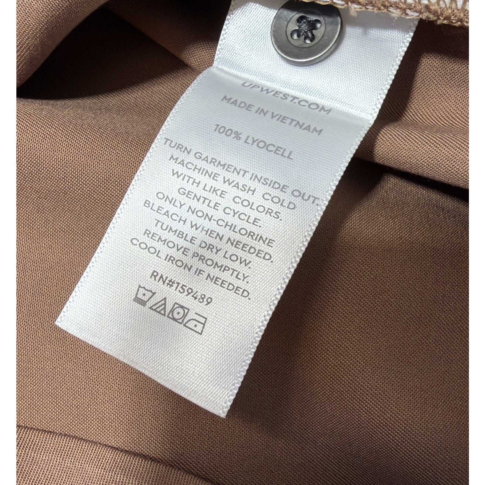 Women’s UpWest Brown All-Around Button Down Shirt Dress Size Medium NWT 78$MSRP