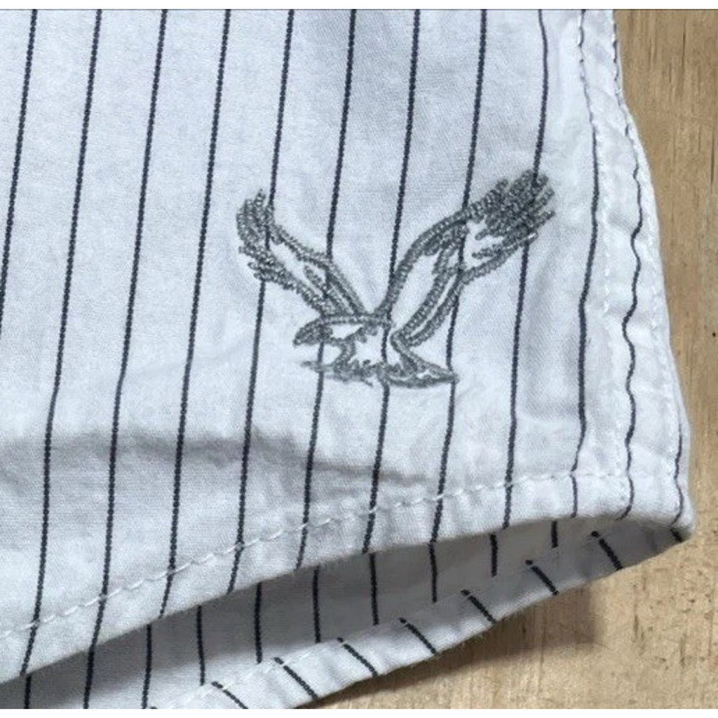 American Eagle AE Mens Striped Button Down Cotton Vintage Fit Shirt; size L