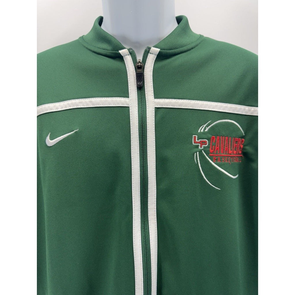 Nike Dri Fit Basketball Warm-up Full Zip Green Jacket High Men’s Size Large