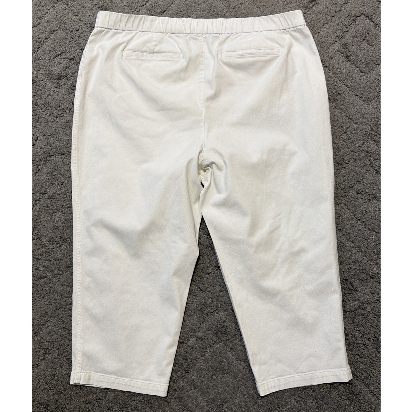 Lands' End Mid Rise Capri Cropped Pants Women Plus Size 22W Pull On Pockets
