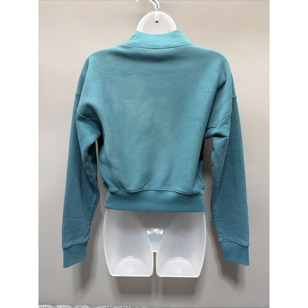 Champion Life Reverse Weave Mock Neck Sweater Everglade Green Size Small