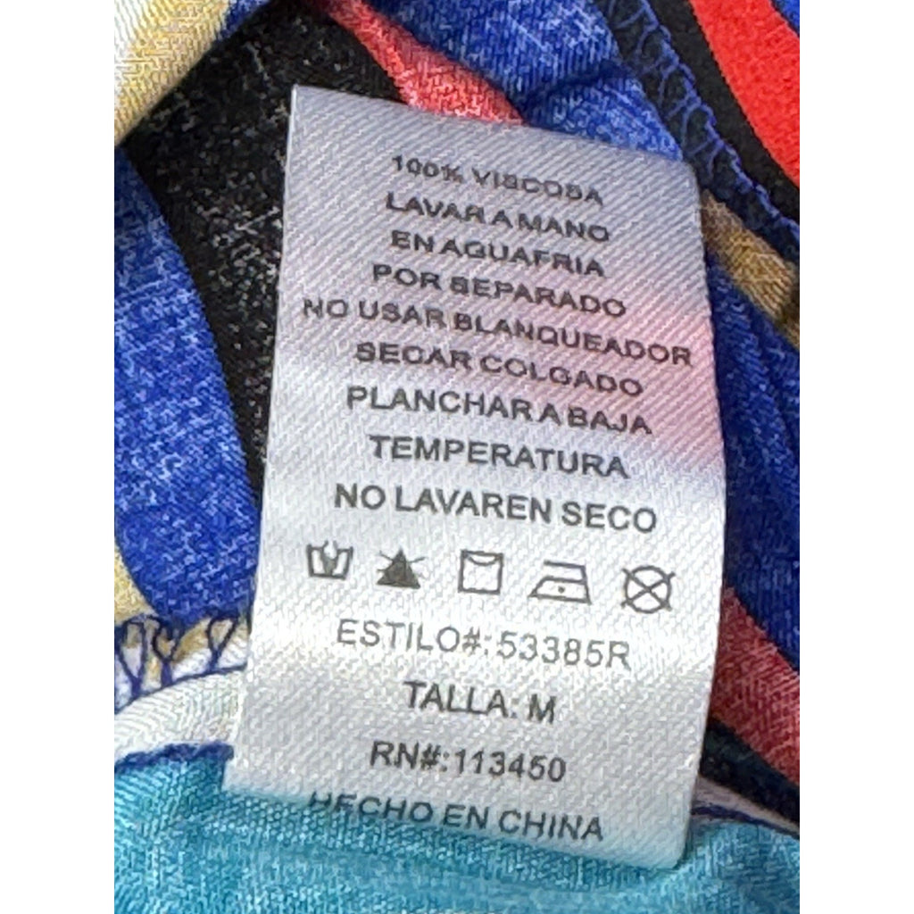 MILK & HONEY Rainbow Striped Jumpsuit Stretches At Waste Zips Up Back Size Med