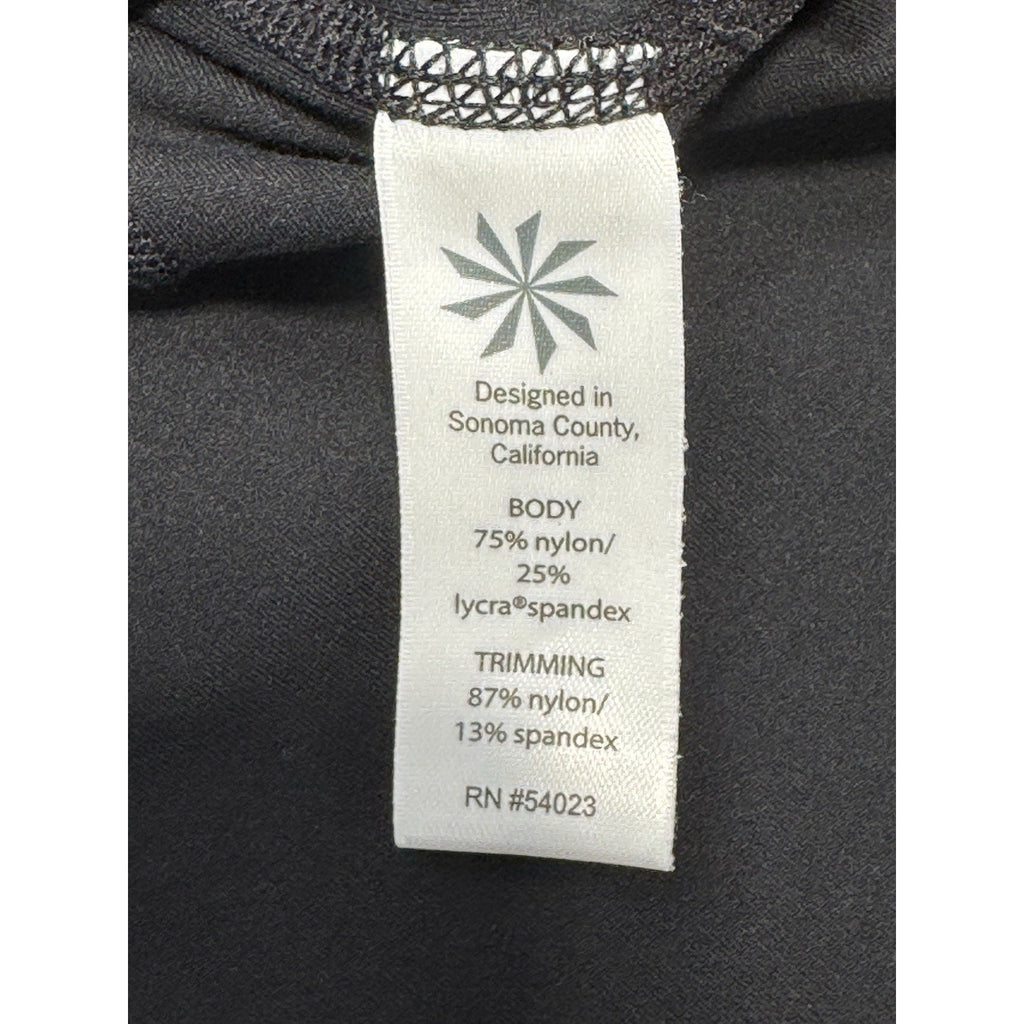 Athleta Blissout Assymeyrical Zip Jacket Sheer Back Black Athletic Women’s XS