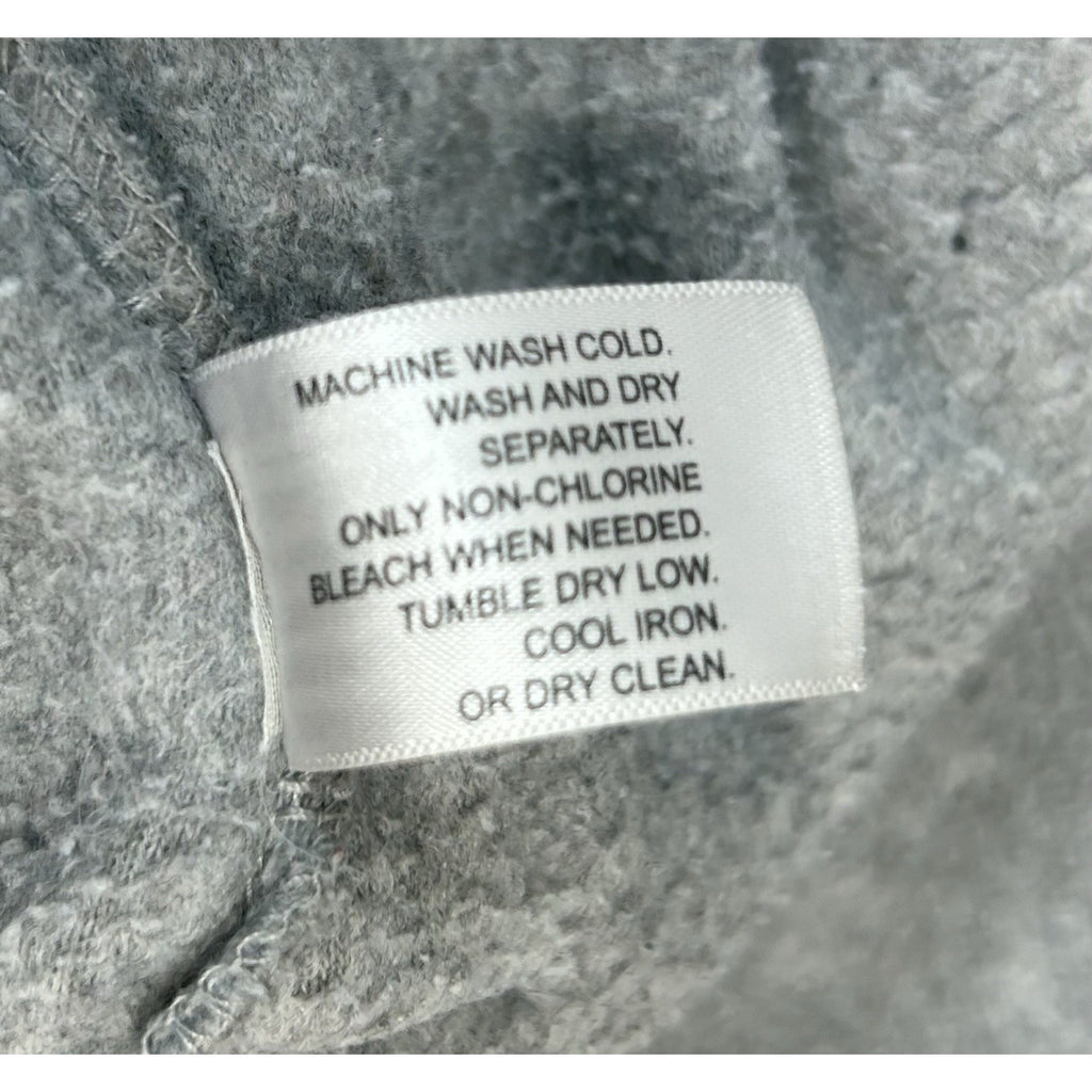 Women's Old Navy Quarter Zip Grey Fleece Red Letters Pockets, Long Sleeve XL.