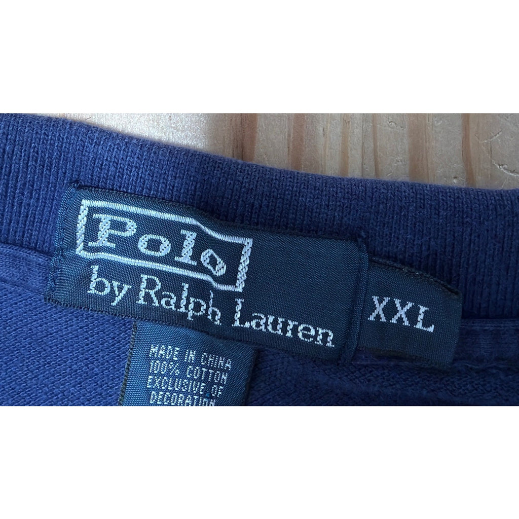 Polo Ralph Lauren Polo Shirt Men's 2XL Navy Blue 100% cotton Red Pony