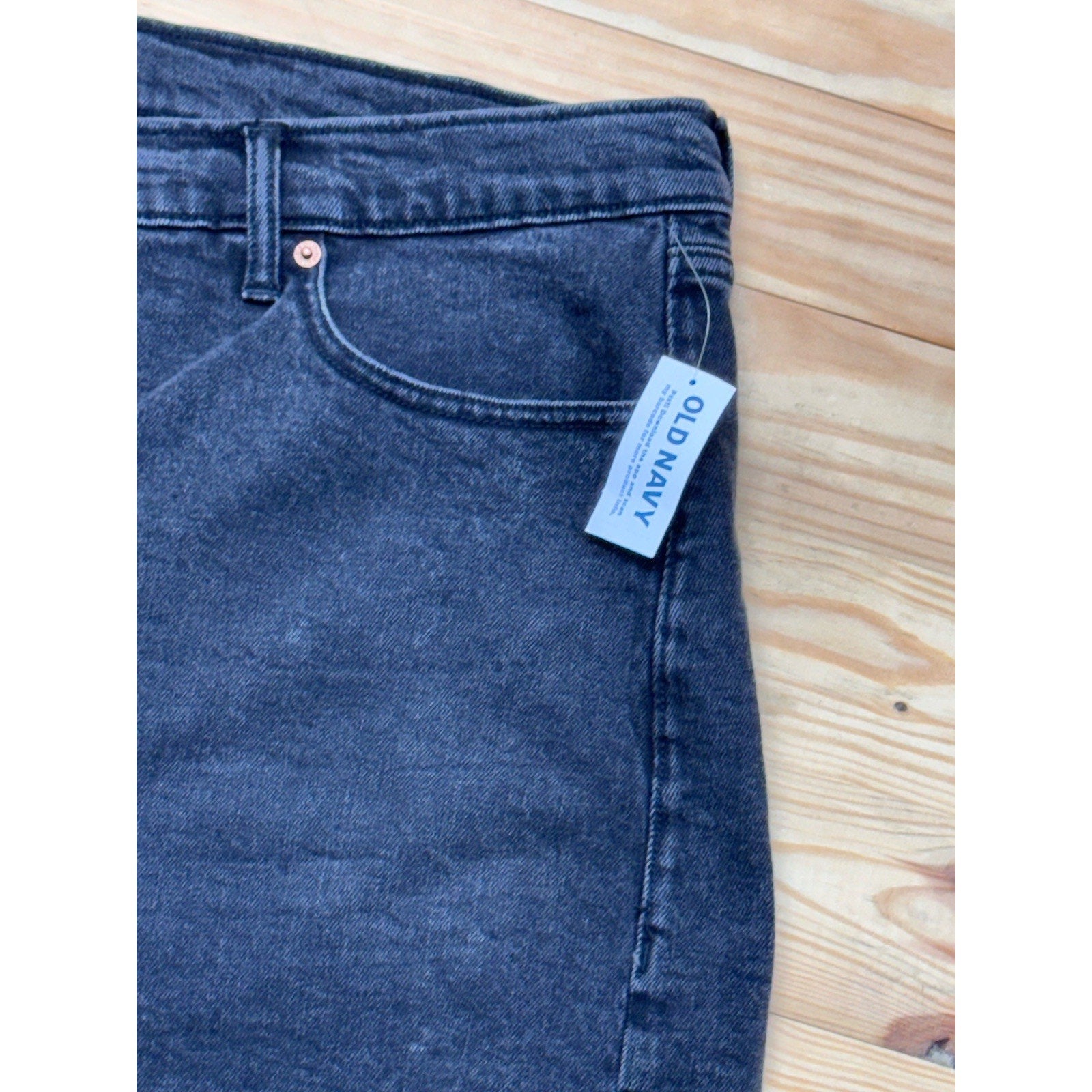 Old Navy Sky Hi A Line High Rise Shorts Womens Size 30 Black Button Fly Denim