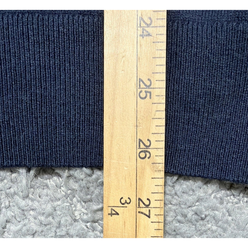 Mens Nautica Navtech Blue Sail Navy White Striped 1/4 Zip Sweater L New