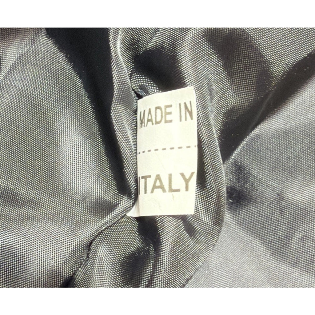 AC Luxury Collection Jacket Women Med Black Faux Leather Full Zip Made In Italy