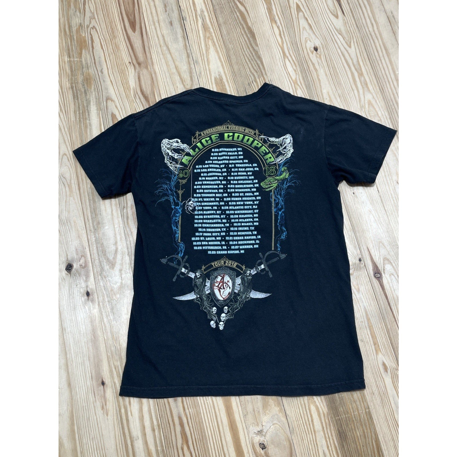 Alice Cooper Tour 2018 Shirt A Paranormal Evening Size M