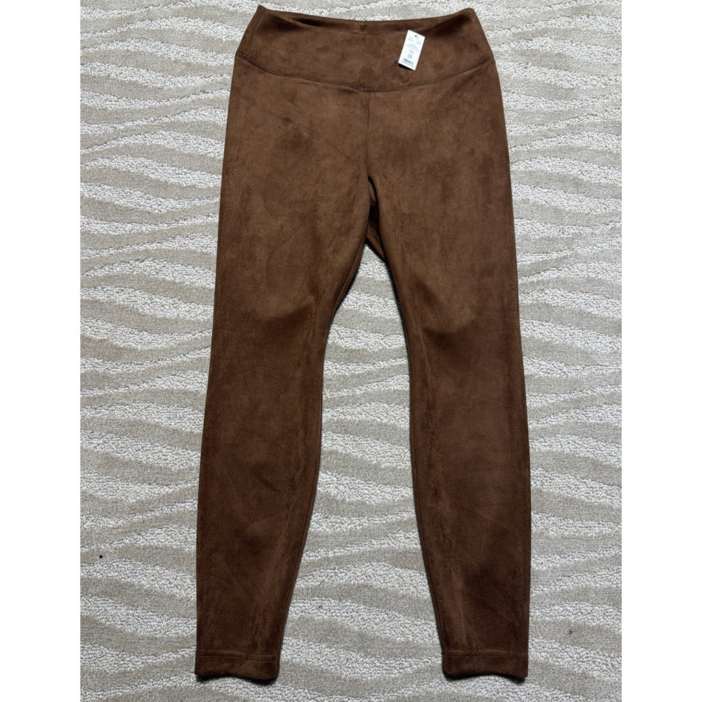 Runway Leggings Womens 10P Brown Faux Suede Pants White House Black Market NWT