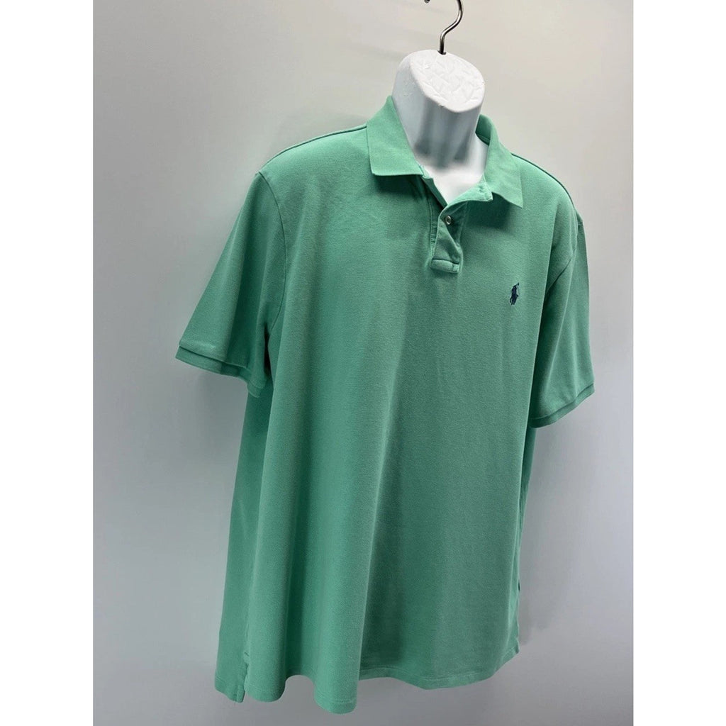 Polo Ralph Lauren Classic Fit Shirt Mens XL Mint Green Short Sleeve Polo Cotton