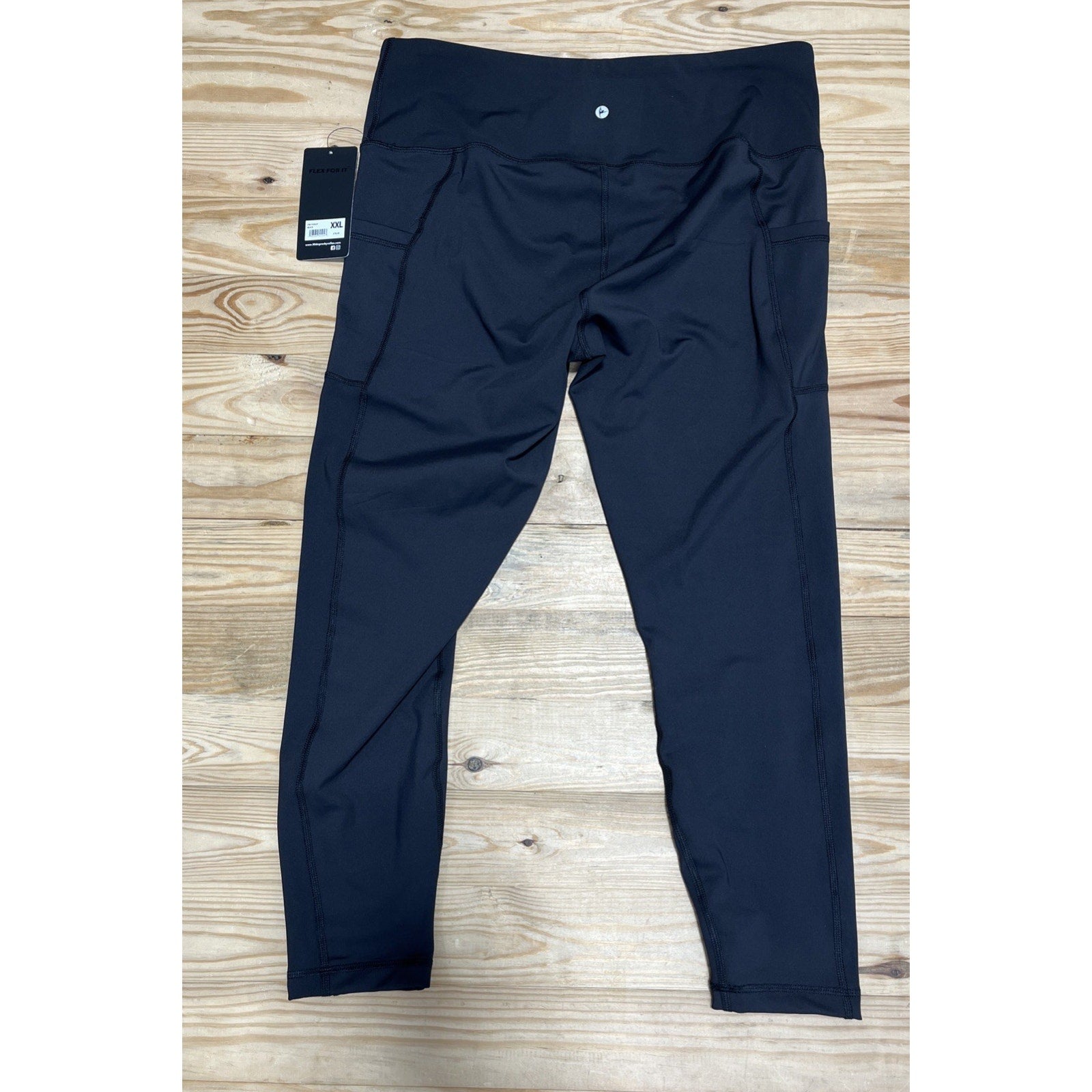 NWT 90 Degree by Reflex - Women’s High Waist Leggings, Black 25” Pocket XXL