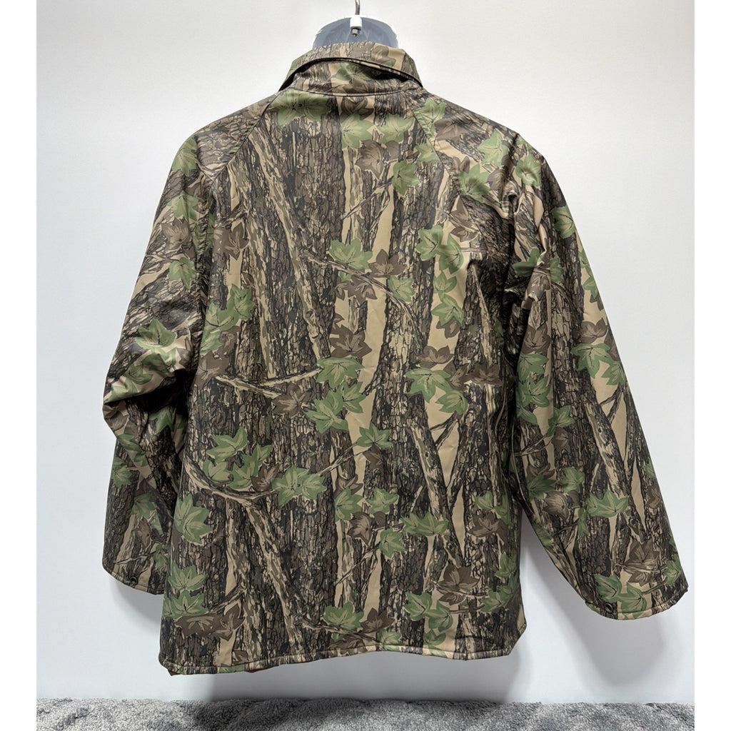 Vintage Duck Bay Snap Up Camo Rebark PVC Hunting Lined Jacket in Size Medium