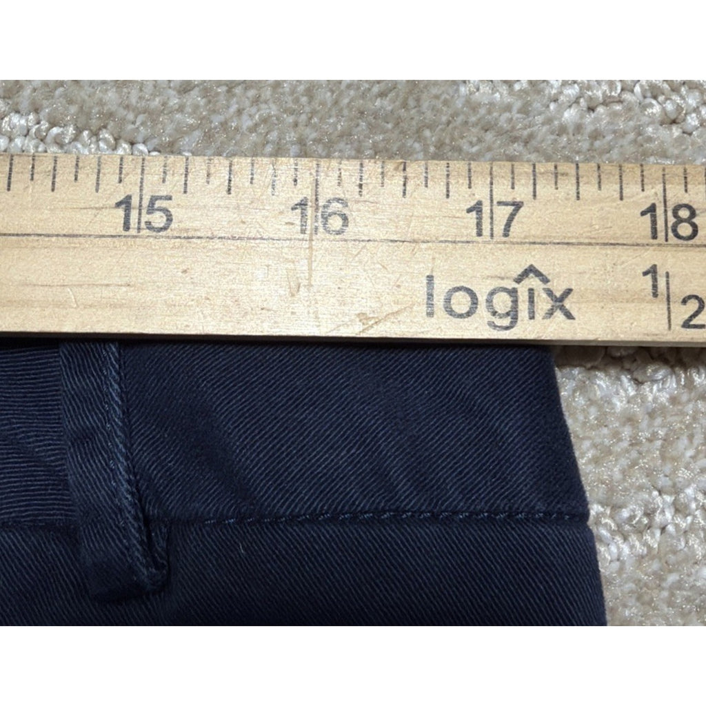 American Eagle Shorts Womens 10 Midi Chino Zip Fly Stretch Casual Navy Blue