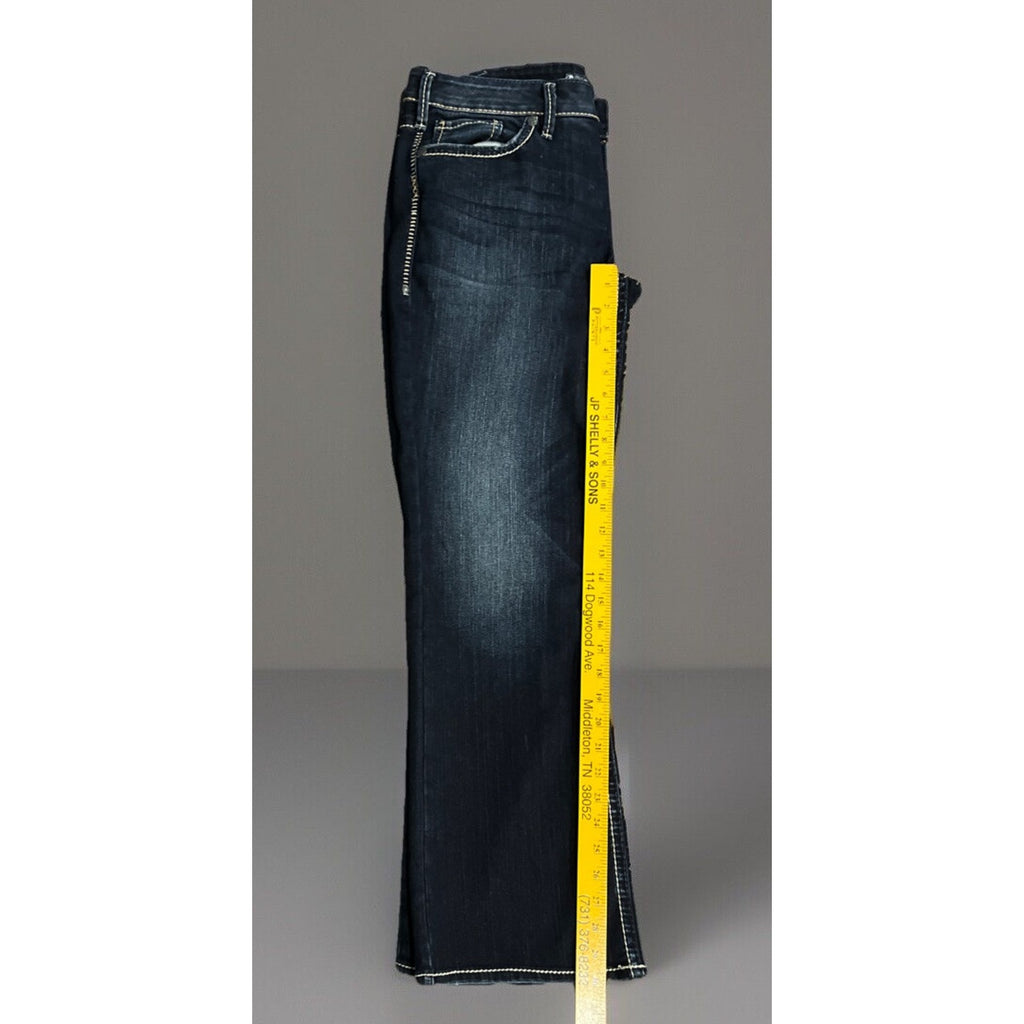 Silver Aiko Bootcut Dark Wash Stretch Denim Jeans Size 33/31 EUC