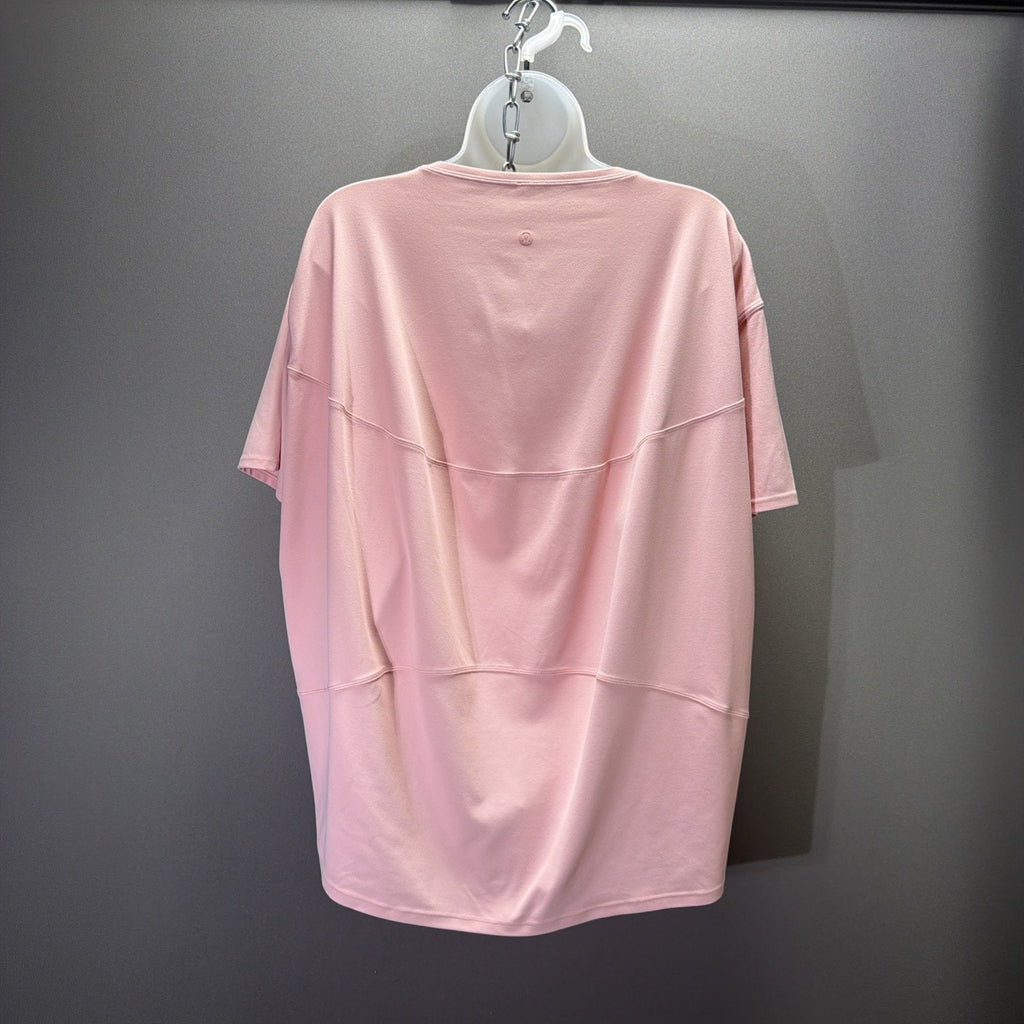 Lululemon Back In Action Short Sleeve Shirt Pink Womens Relaxed Oversized Tee