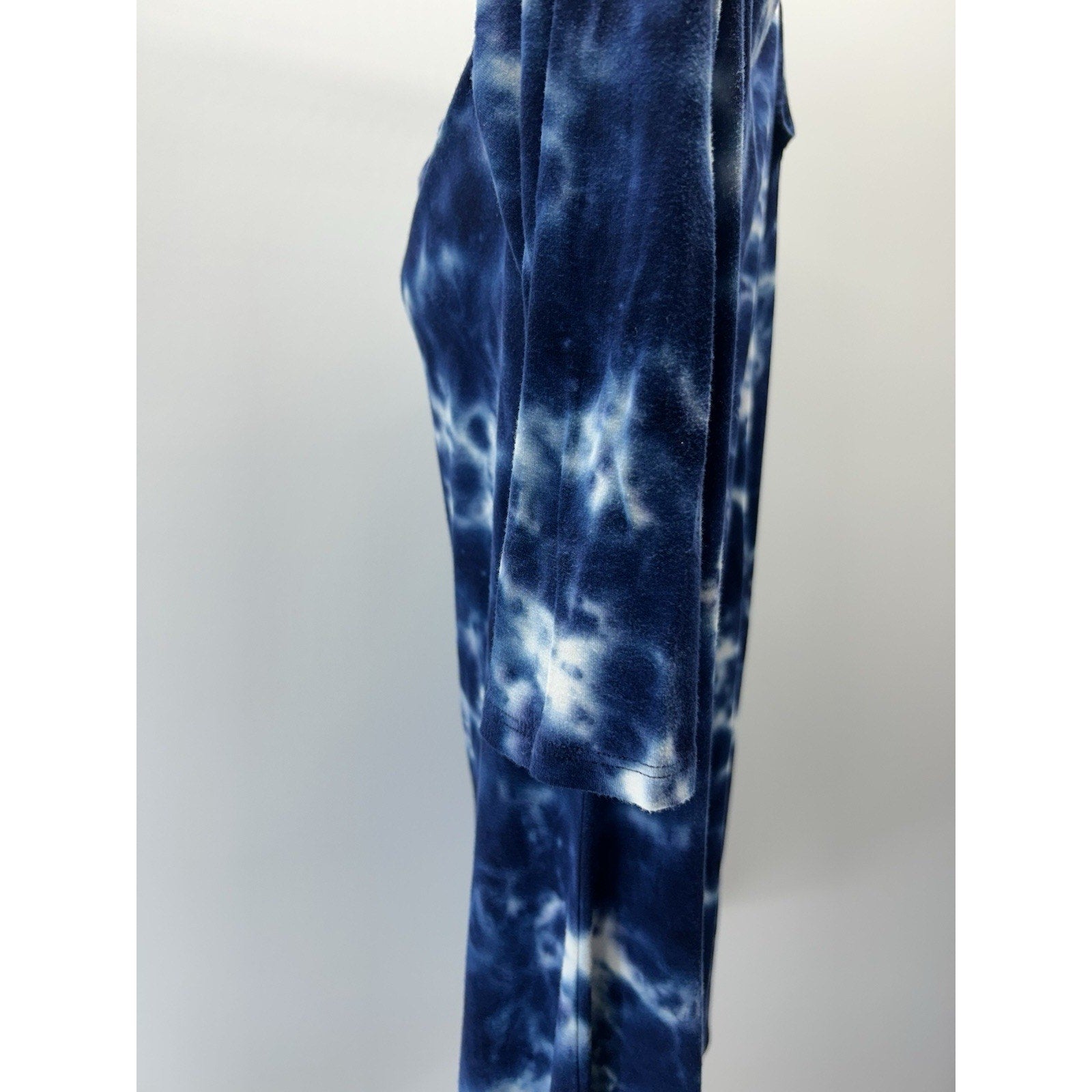 Belldini Women's SZ Large Blue Tie Dye Laced Eyelets Dress Beachy Vacation.