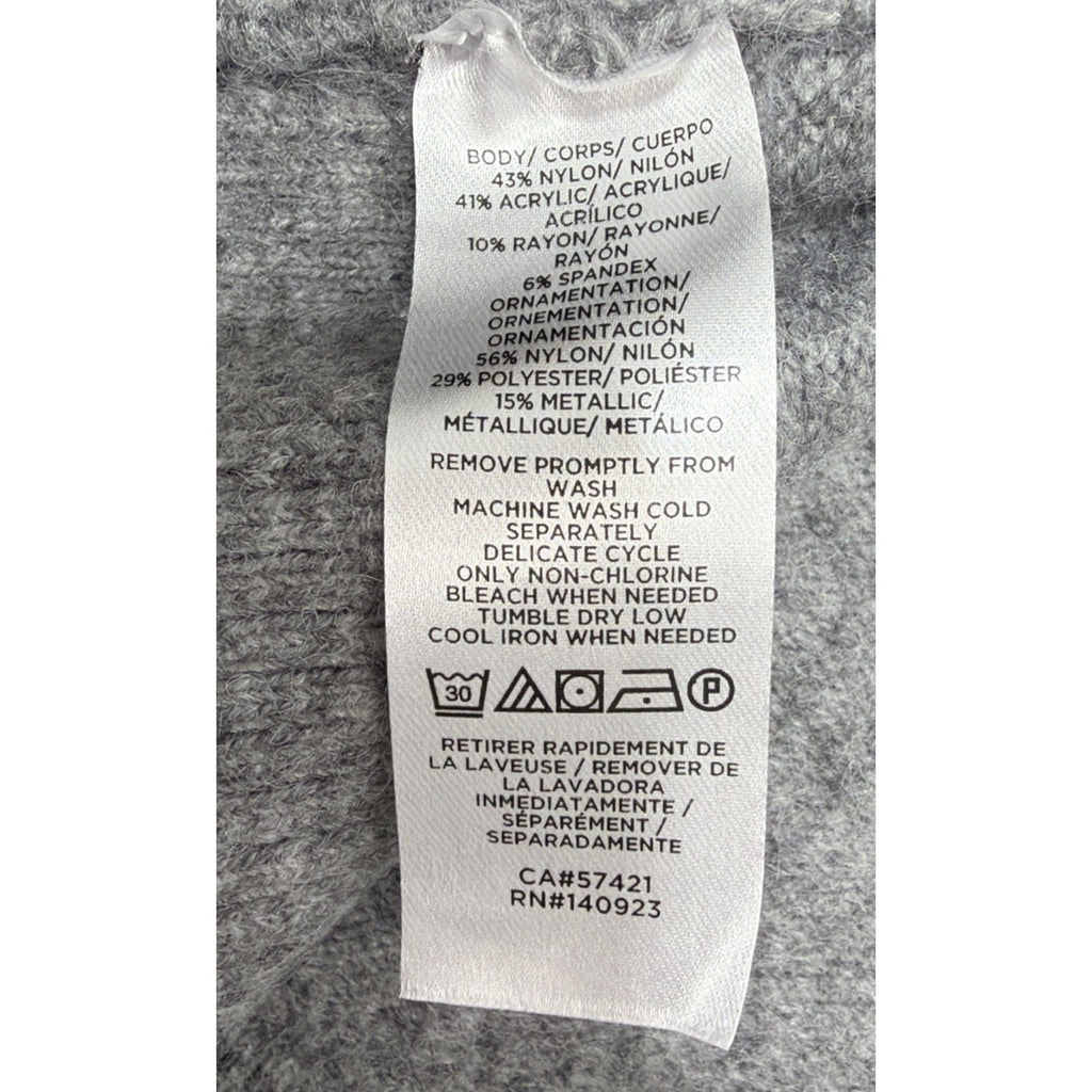 Lou & Grey for Loft Gray Shimmer Stars Women Super Soft Sweater Size XS
