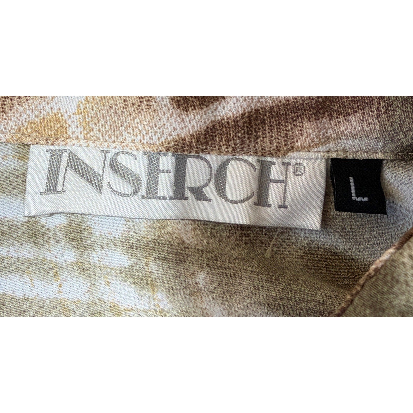 Vintage Inserch Limited Edition Men’s L Button Up Shirt Made USA 100% Dacron NWT