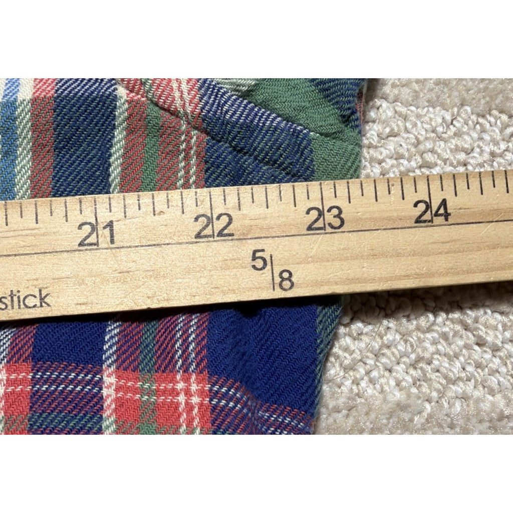 Ralph Lauren Mountain Equip 2 Layer Button Up Flannel Shirt Polo Men size M Vtg
