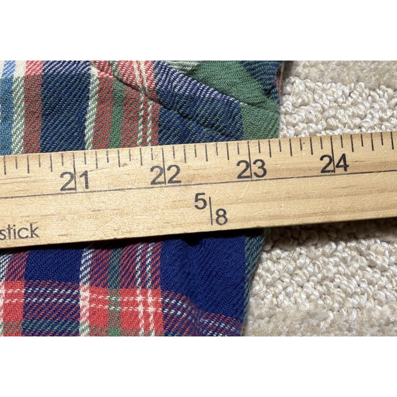 Ralph Lauren Mountain Equip 2 Layer Button Up Flannel Shirt Polo Men size M Vtg