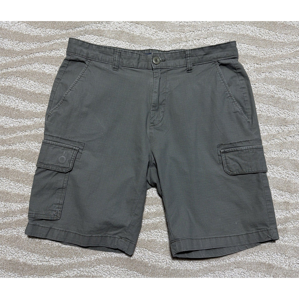 MENS NAUTICA Flex CLASSIC FIT STRETCH RIPSTOP 9”CARGO SHORTS 32 Green