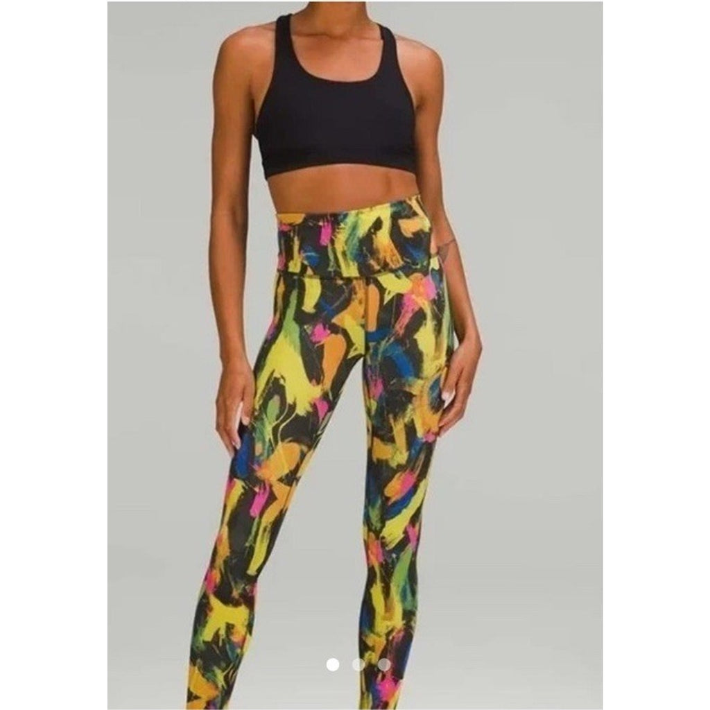 Lululemon Wunder Train HR Tight 25”UNBM Undertone Black Multi Wmns Size 6