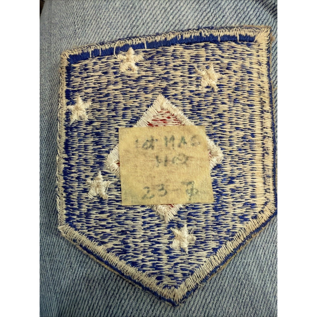 WWII USMC Marine Corps 1st MAC HQ Headquarters Small Twill Patch