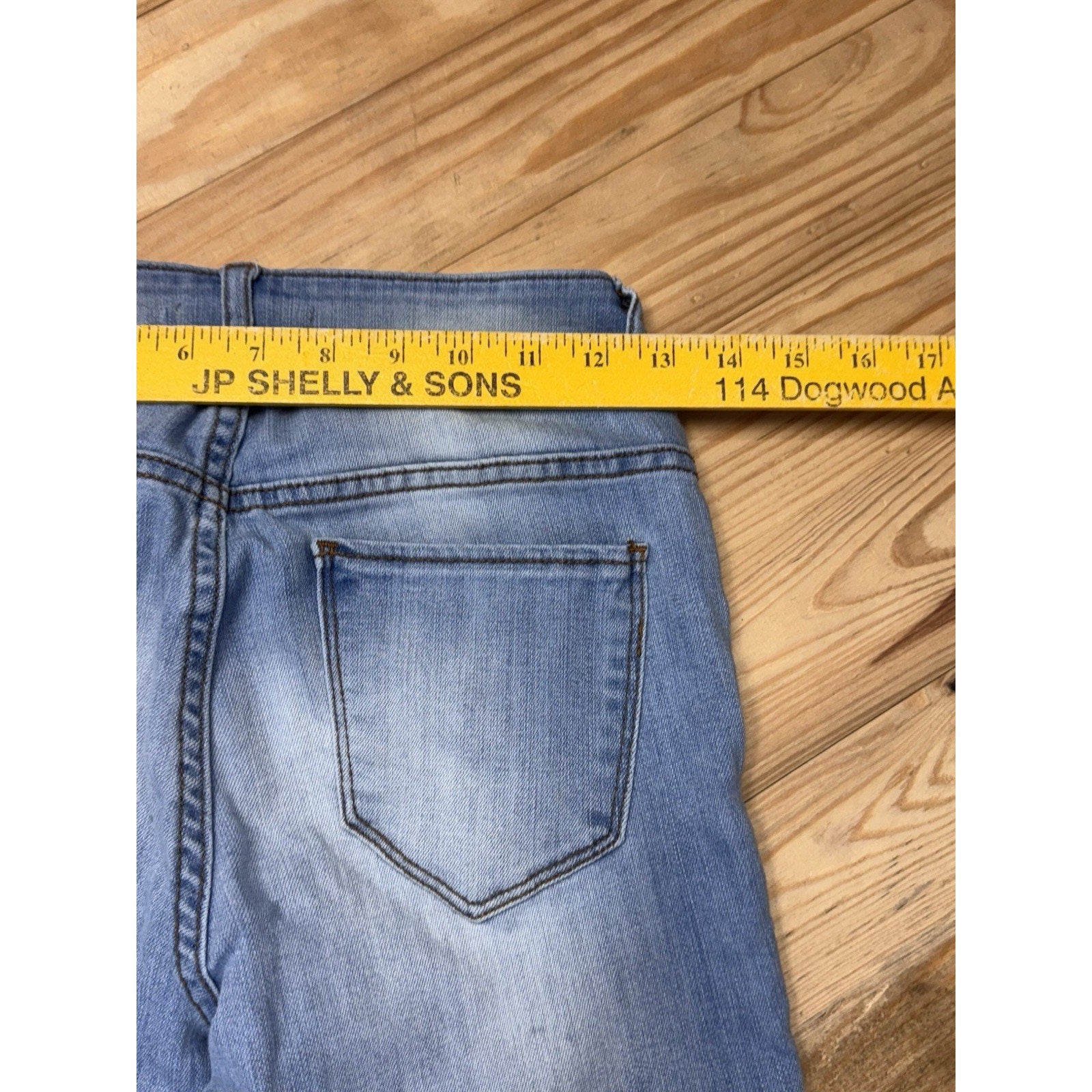 Cello Stretch Skinny Jeans Blue Denim Distress Ripped Ankle Pants Women’s Jr 5