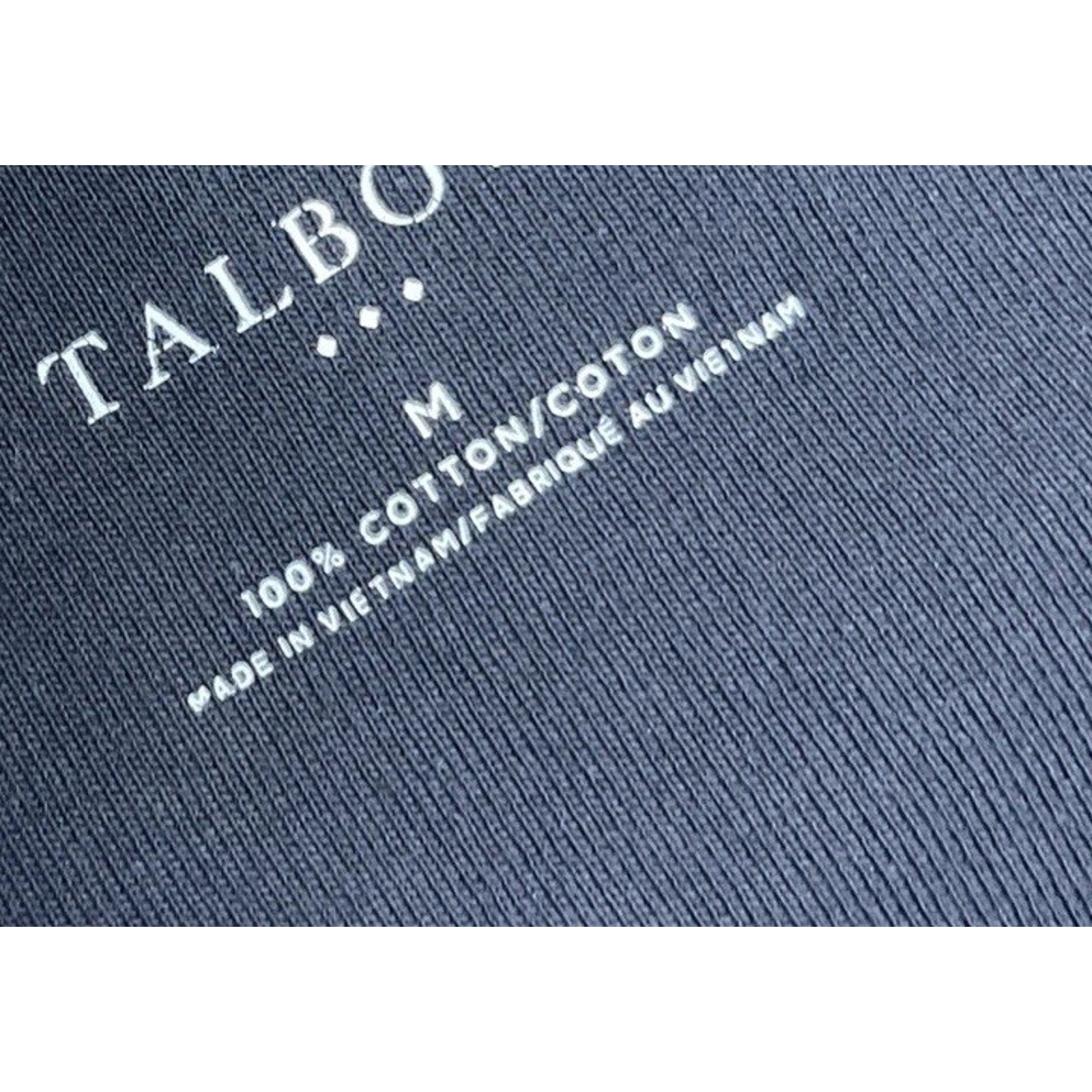 Talbots Shirt Womens Medium Short Sleeve Round Neck Basic Casual Black