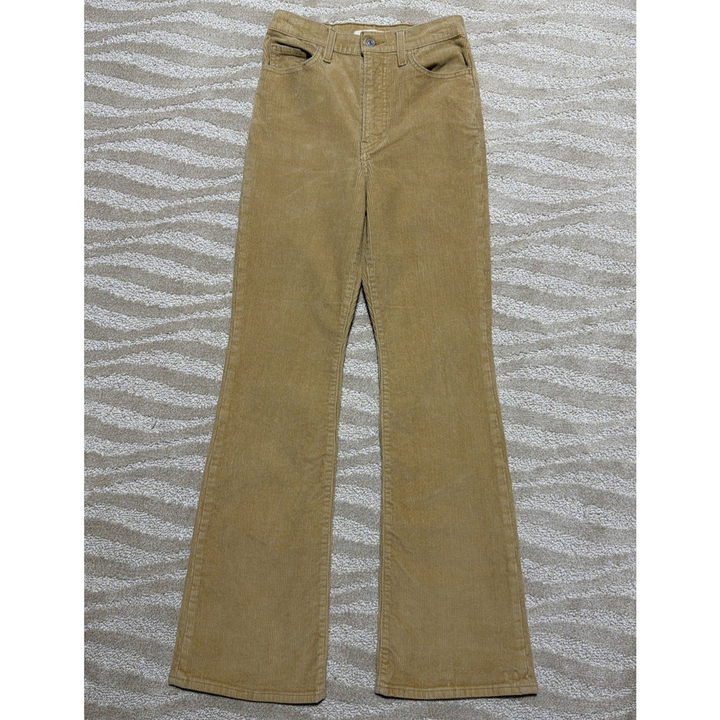 Levi’s Womens Premium Big E White Tab Ribcage Bootcut Corduroy Pants 26 Mint Con