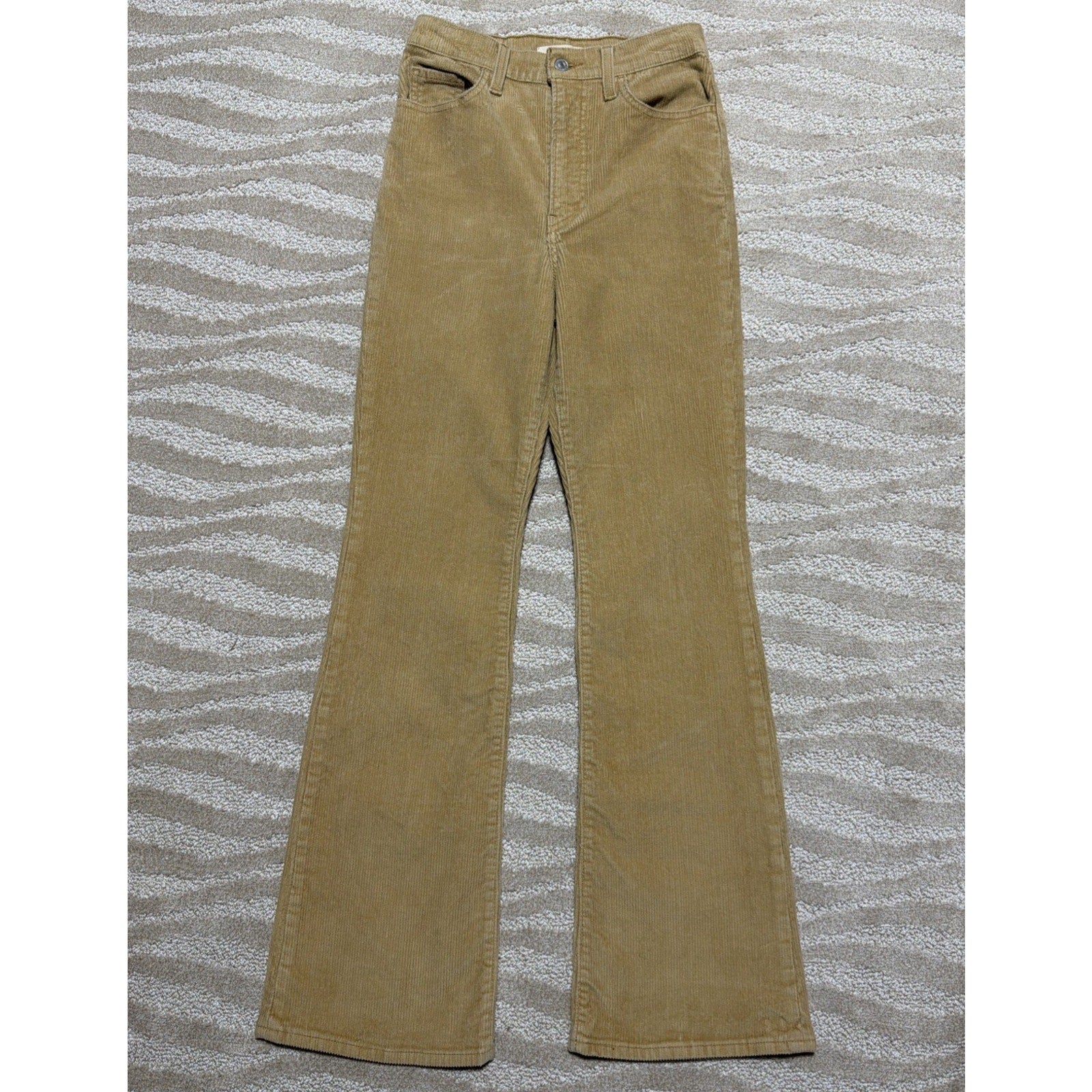 Levi’s Womens Premium Big E White Tab Ribcage Bootcut Corduroy Pants 26 Mint Con