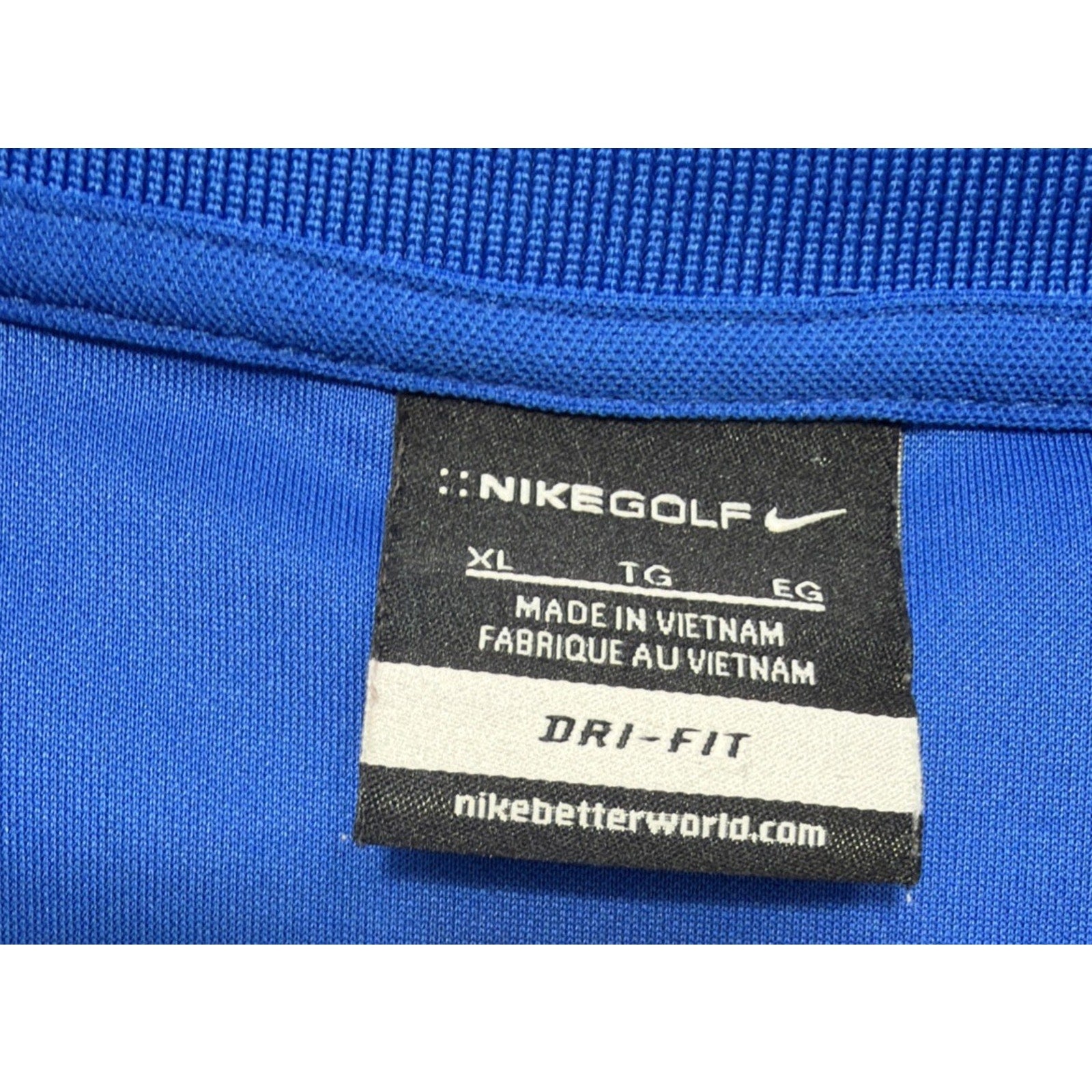 Nike Golf Polo Shirt Mens XL Harbor Blue Micro Pique Moisture Wicking Top GE