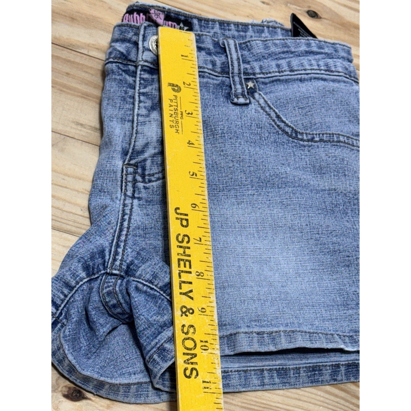 Bubble Gum USA Short Shorts Denim Blue Jean Shorts Juniors Size 7/8