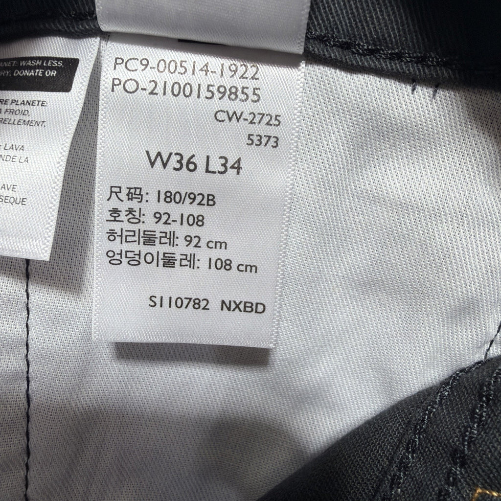 Levis 541 Athletic Taper Stretch Mens Jeans Dark Gray 36x34 New W Tags