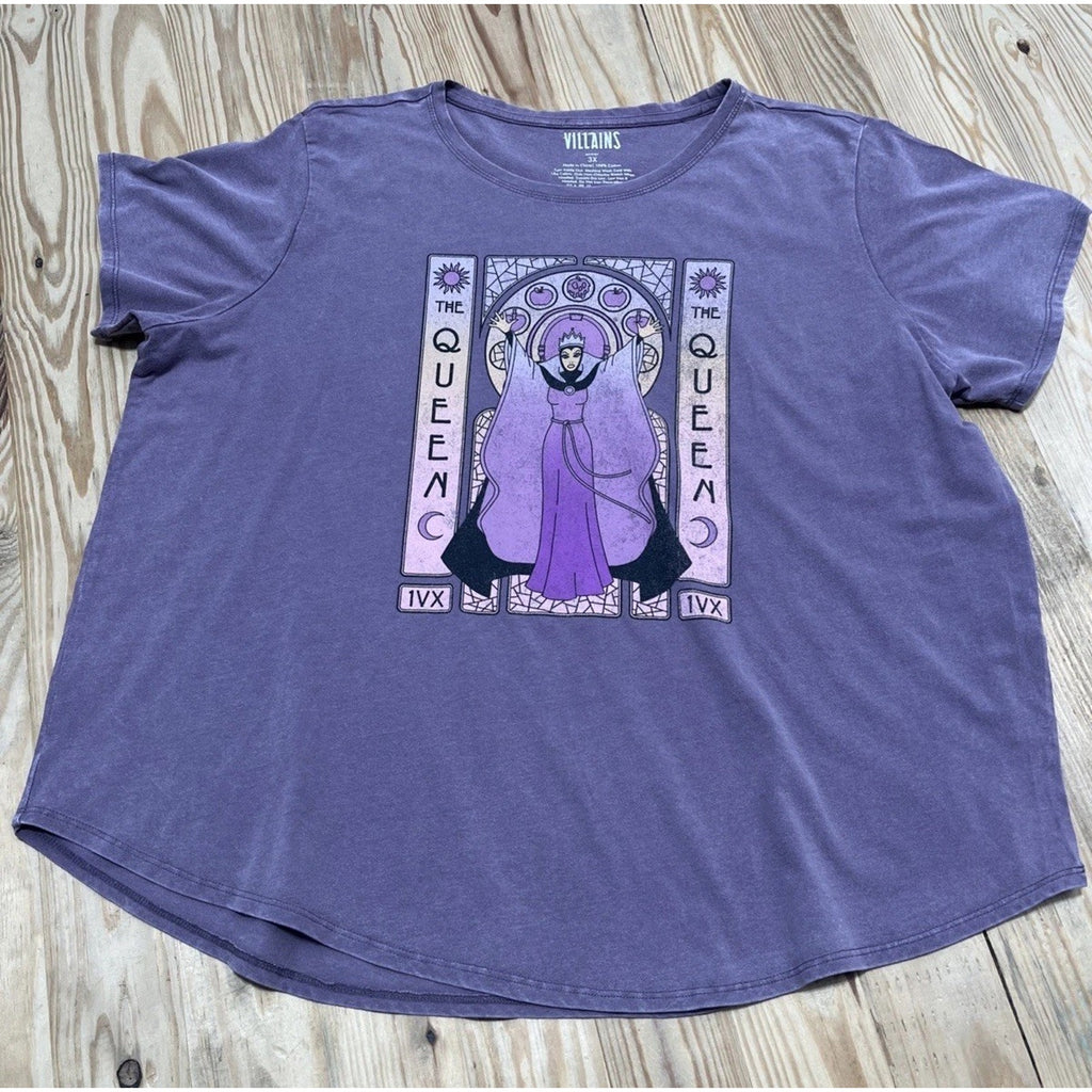 Disney Villains Shirt Evil Queen Tarot 3X Purple