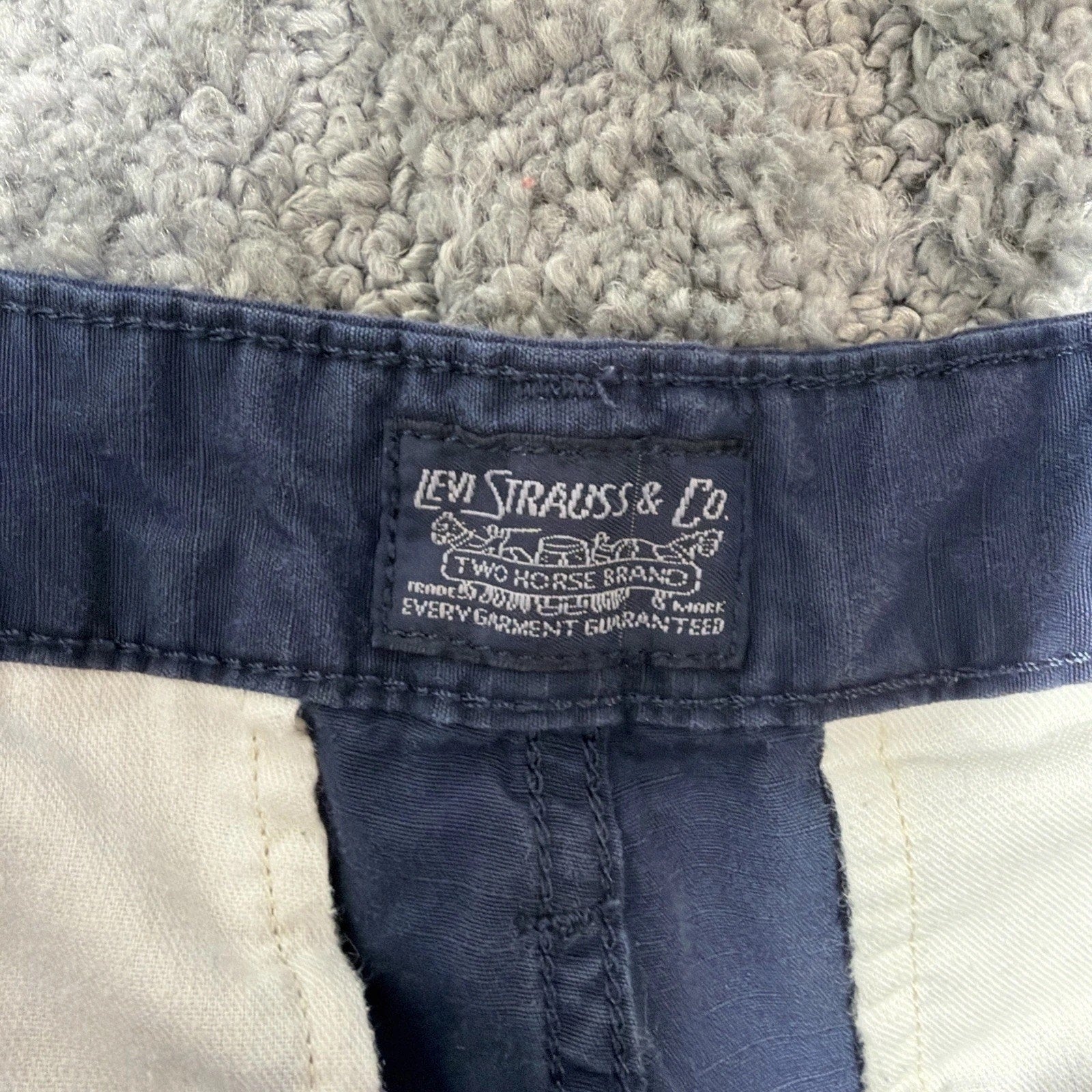 Levis Red Tab Snap Pocket Cargo Shorts Navy Blue Size 29