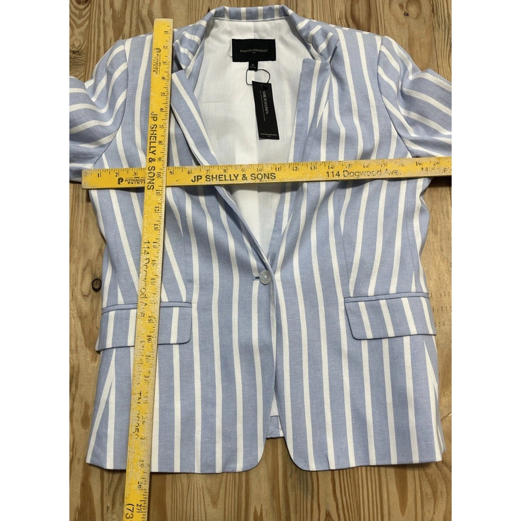 Banana Republic Women's One Button Linen Cutaway Lined Blazer size 10 NWT