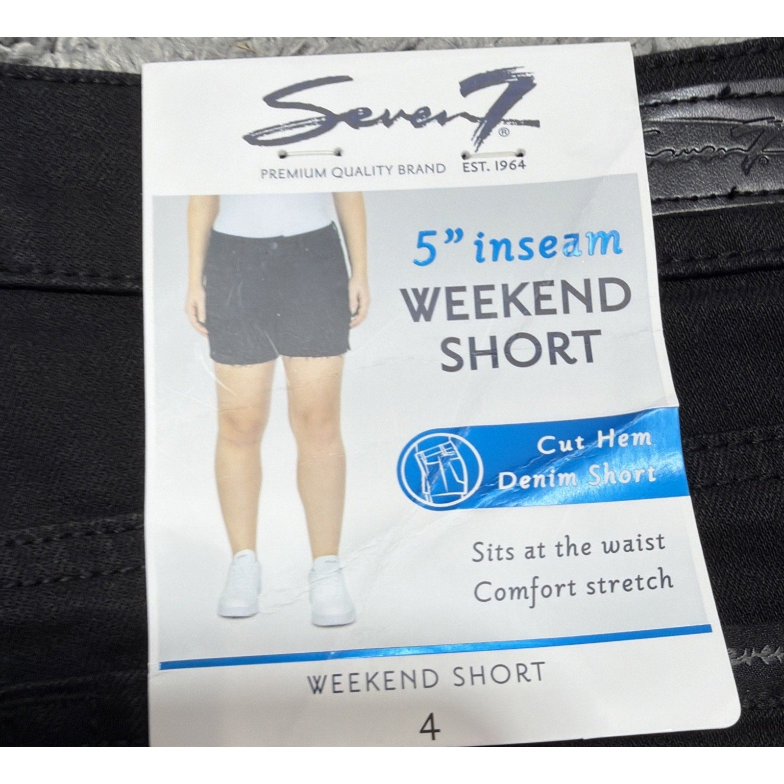 Seven Weekend Shorts Womens Size 4 29x8 Black Cutoff RN109890
