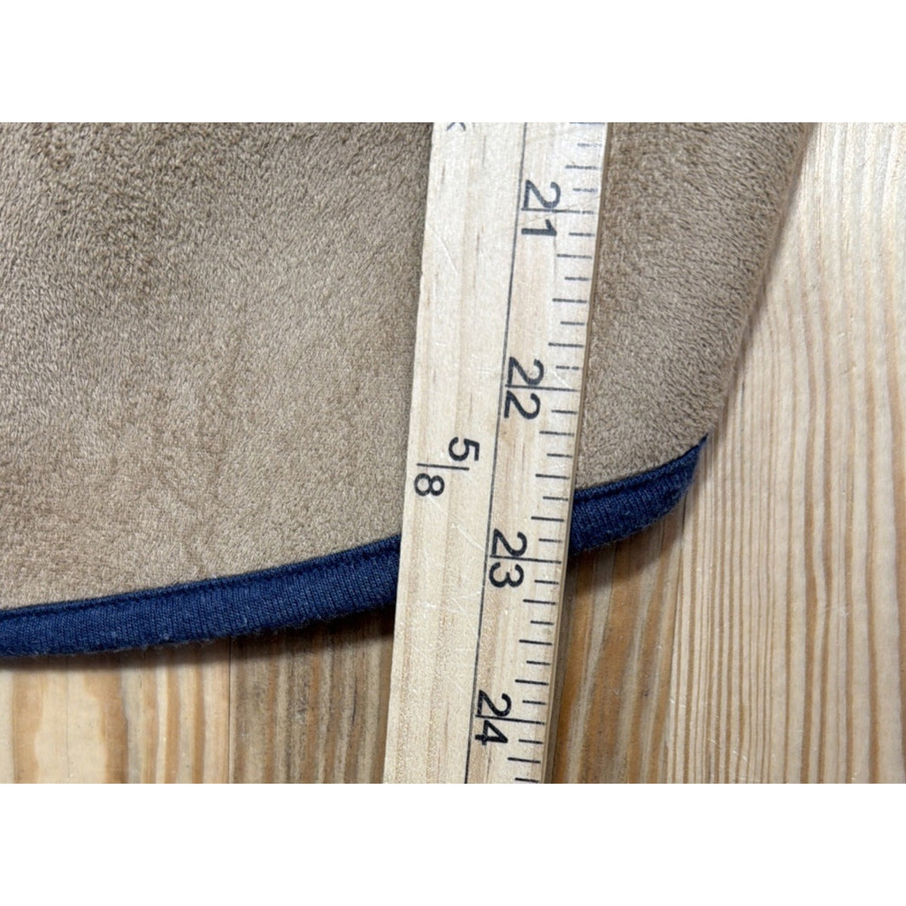 Anthropologie Saturday Sunday Sherpa Patchwork Faux-Suede Zip Jacket S Blue Tan