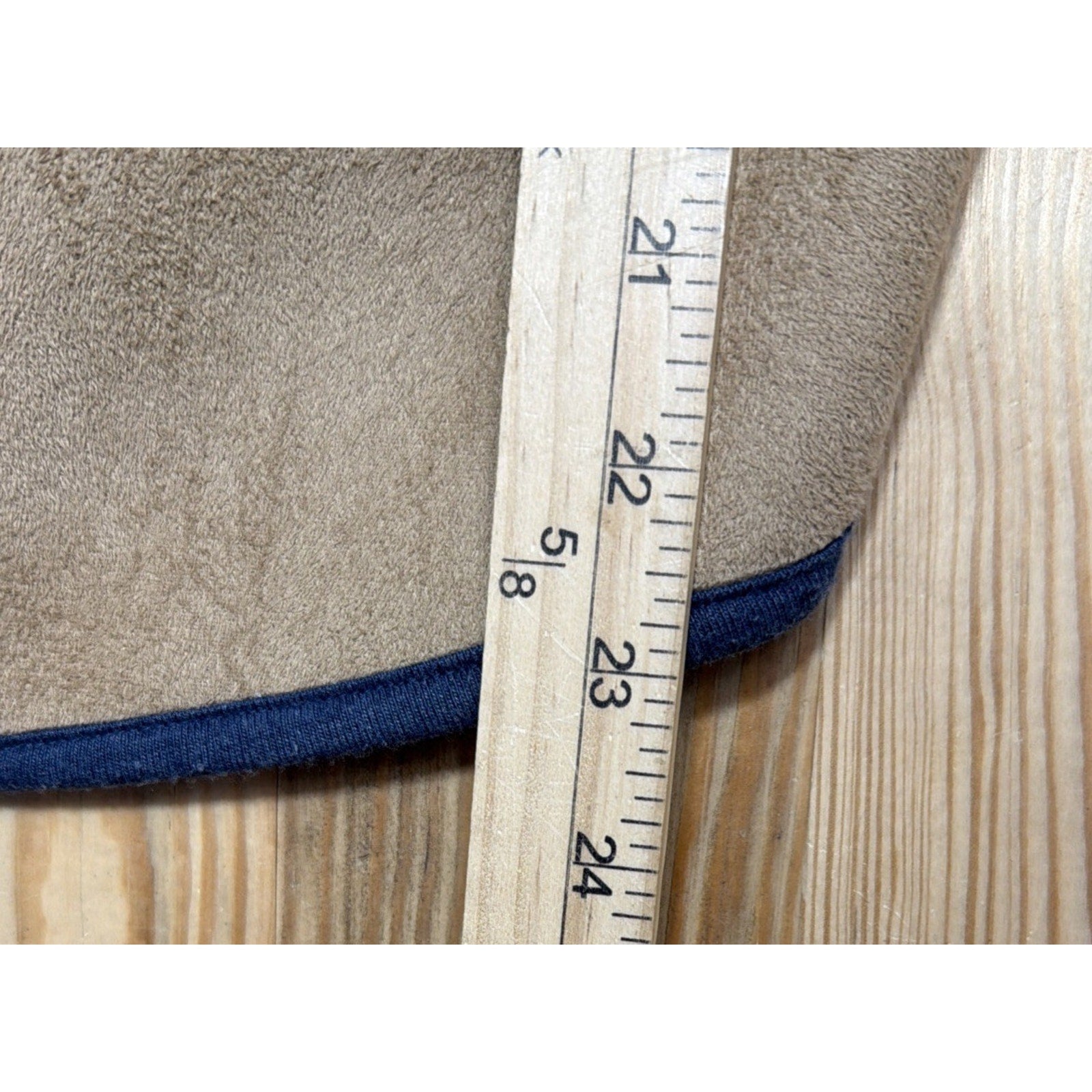 Anthropologie Saturday Sunday Sherpa Patchwork Faux-Suede Zip Jacket S Blue Tan