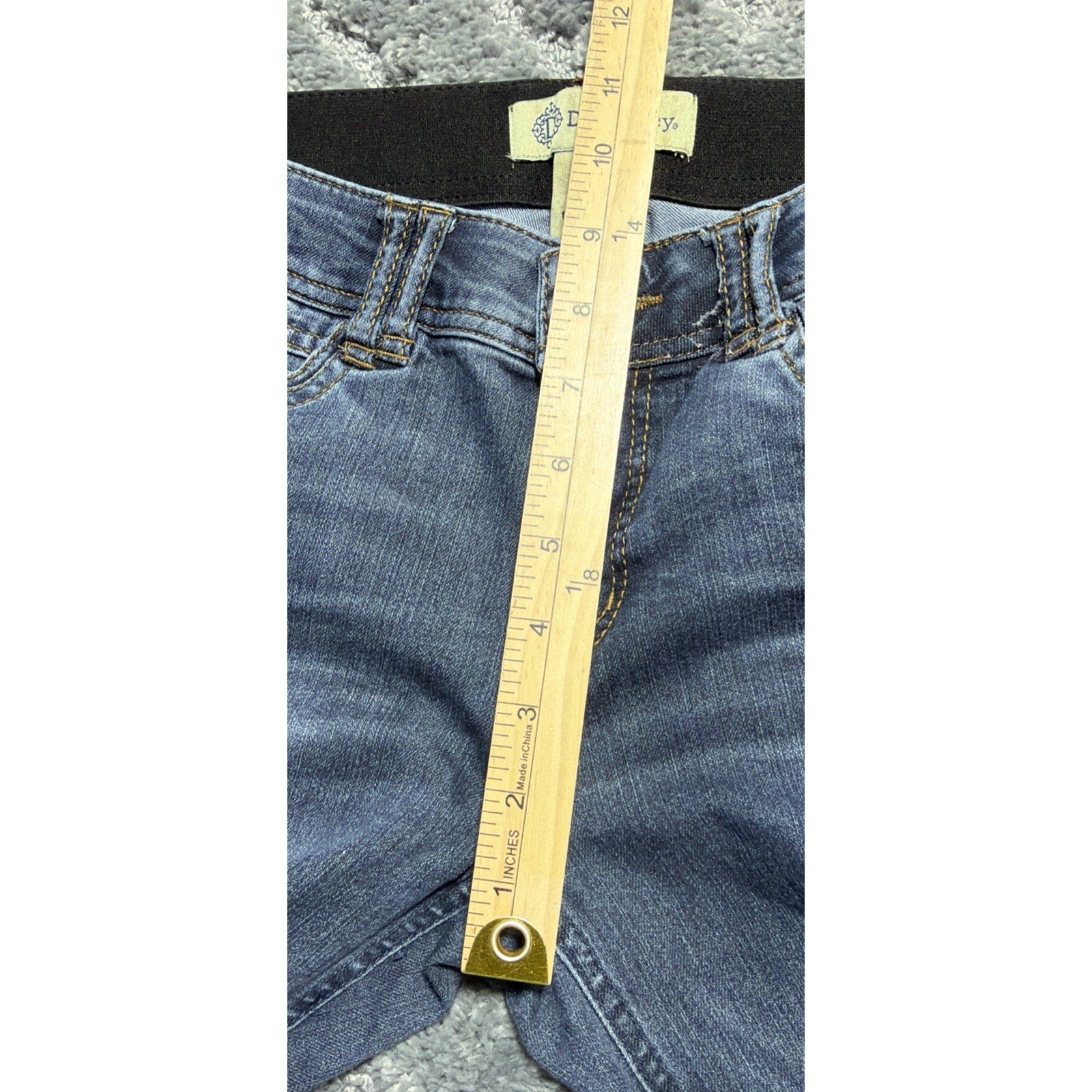 Democracy Jeans Women's 6 Ab Technology Blue Brown Stretch Waist Comfort