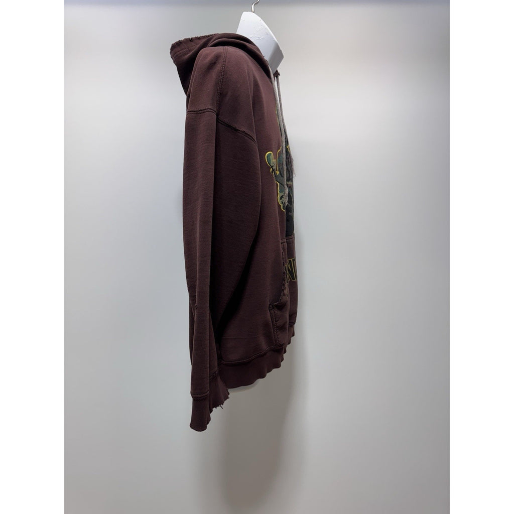 Jimi Hendrix 2006 Destroyed Brown Hoodie Sweatshirt Men’s Size Large