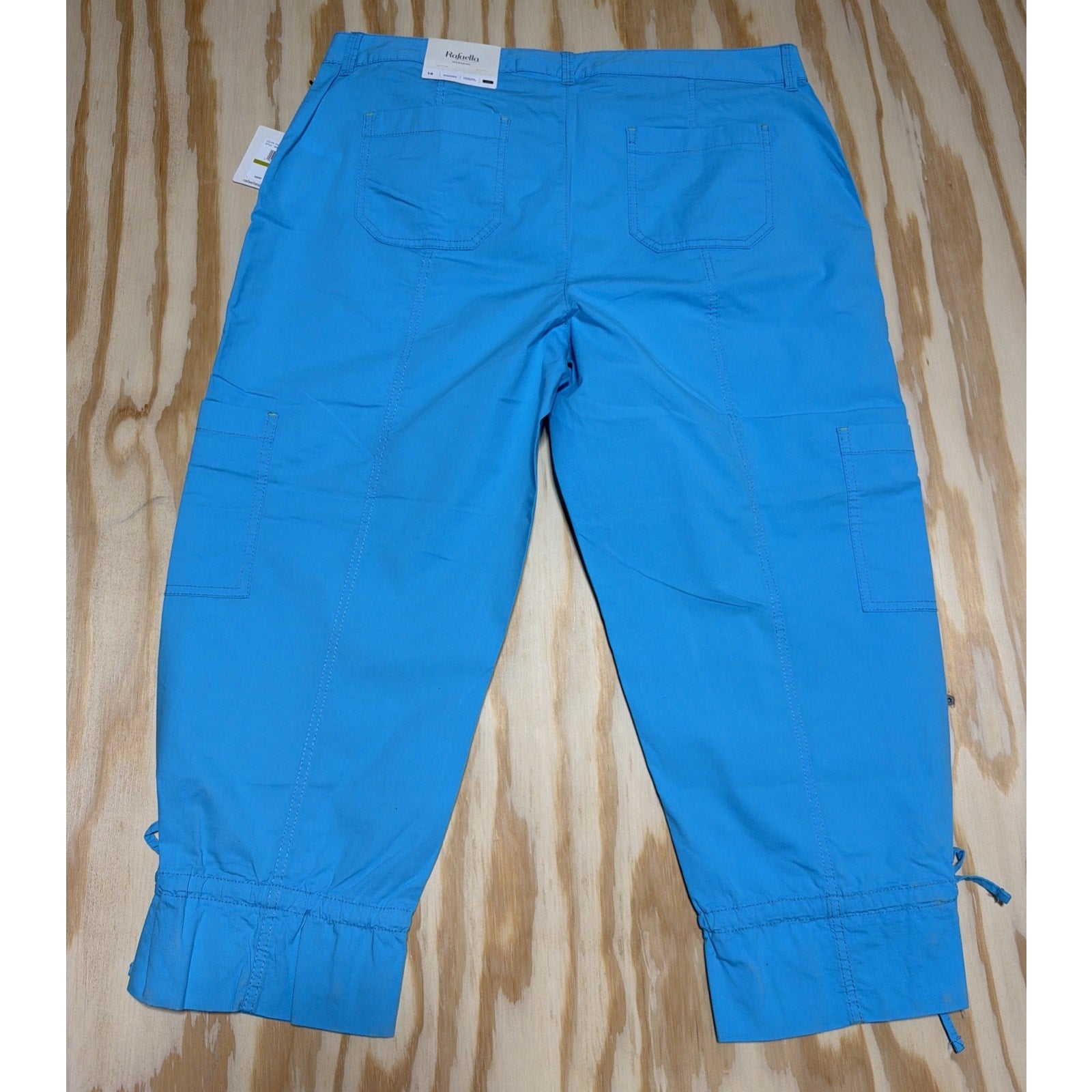 New Rafaella Pants Womens 14 Blue Modern Weekend Capri Low Rise Straight Hip