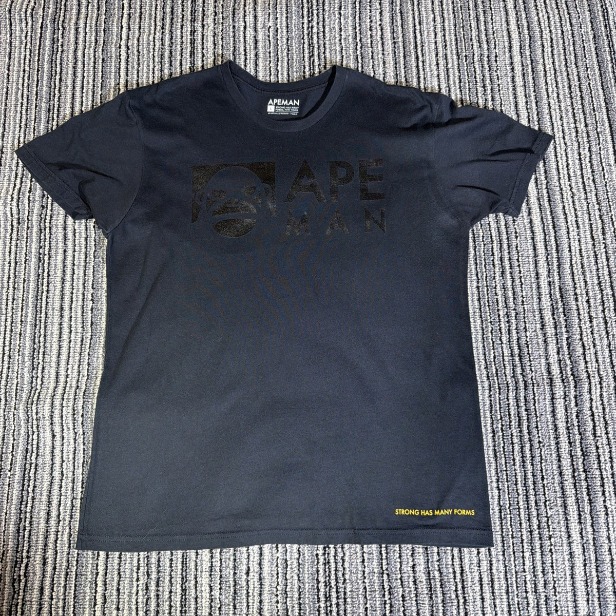Apeman Strong Adult L Short Sleeve Graphic Black T-Shirt CrossFit Apr USA Made